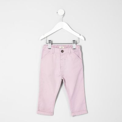 Mini boys pink chino trousers